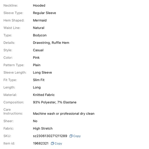 SHEIN - Pink Mermaid Dress Sz XS - Picture 13 of 13